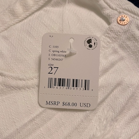 NWT Free People Looking Good Vibrations White Shorts Size 27 butterfly - Picture 4 of 11